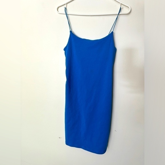 Zara Blue Mini Dress Sz Large - Picture 1 of 6